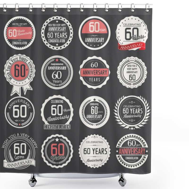 Personality  Anniversary Label Collection Shower Curtains