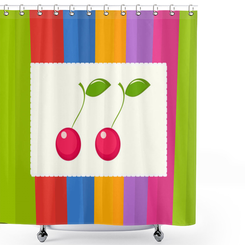 Personality  Cherries Card Shower Curtains