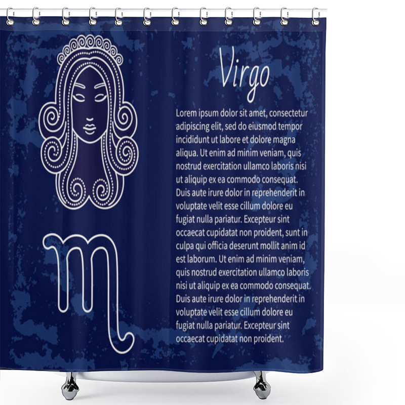 Personality  Virgo Zodiac Sign Of Horoscope, Astrology Symbol Shower Curtains