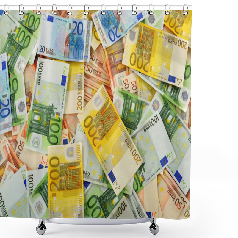 Personality  Composition With Euro Banknotes Shower Curtains