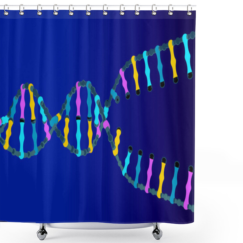 Personality  Separated DNA Strands Shower Curtains