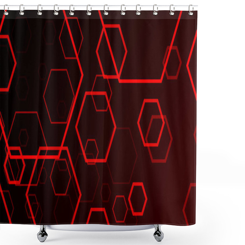 Personality  Beautiful Abstract Geometric Style Background With Hexagons For Banner Concept Shower Curtains