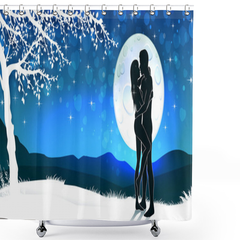 Personality  Soul Mate Vertical Shower Curtains