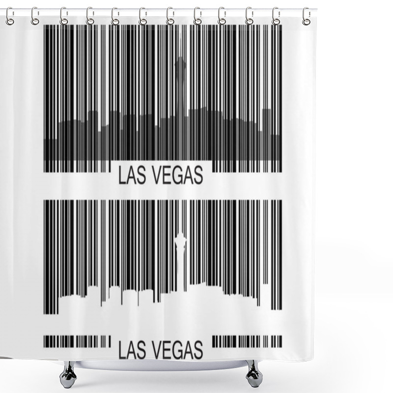 Personality  Las Vegas Barcode Shower Curtains