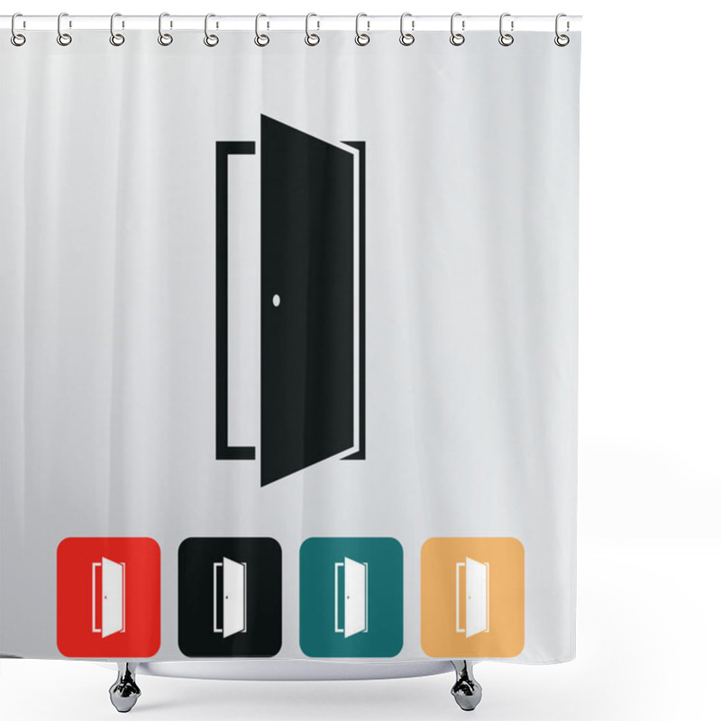 Personality  Door Icon. Shower Curtains