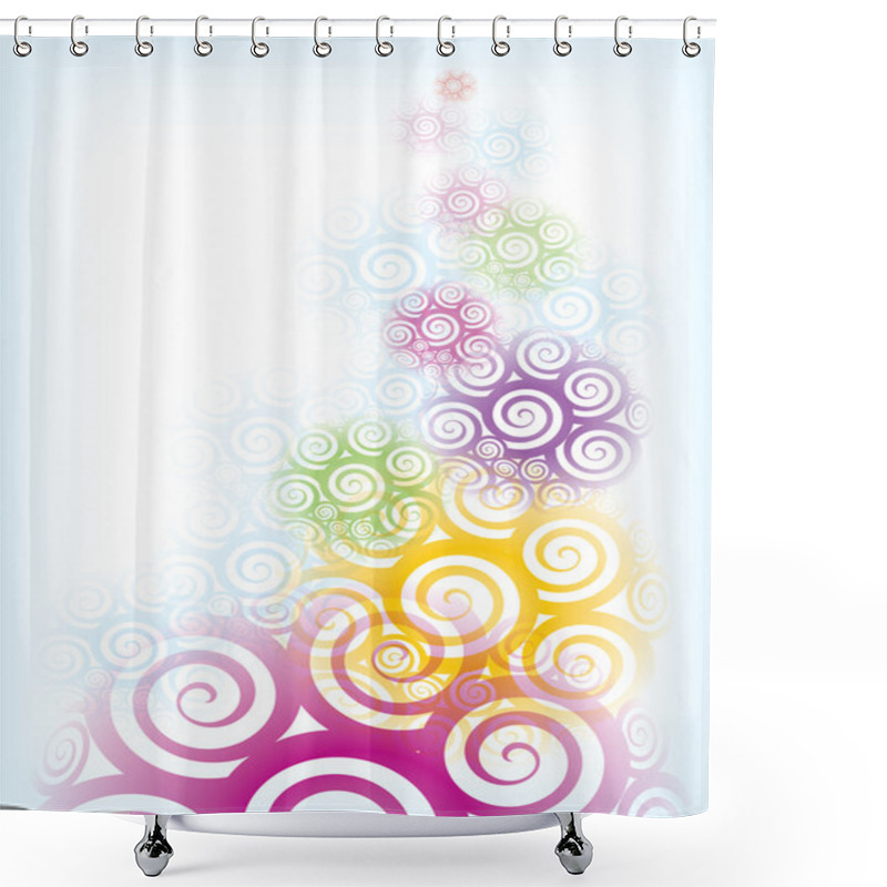 Personality  Abstract Spiral Background Shower Curtains