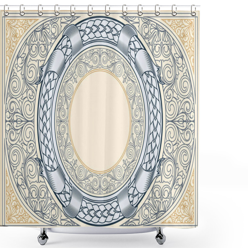 Personality  Decorative Ornate Retro Design Card Shower Curtains