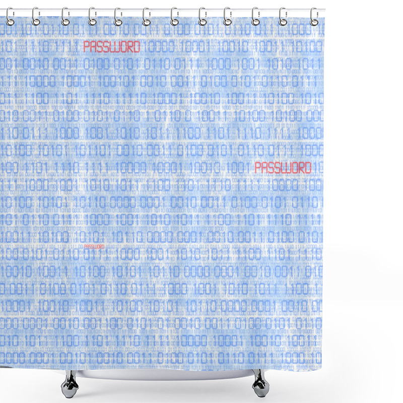 Personality  Binary Codes With Hacked Password Shower Curtains