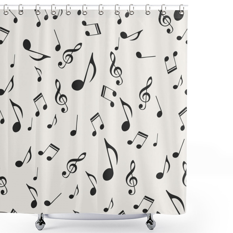 Personality  Musical Notes - Seamless Shower Curtains