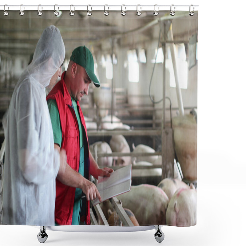 Personality  Pig Farm Workers Shower Curtains