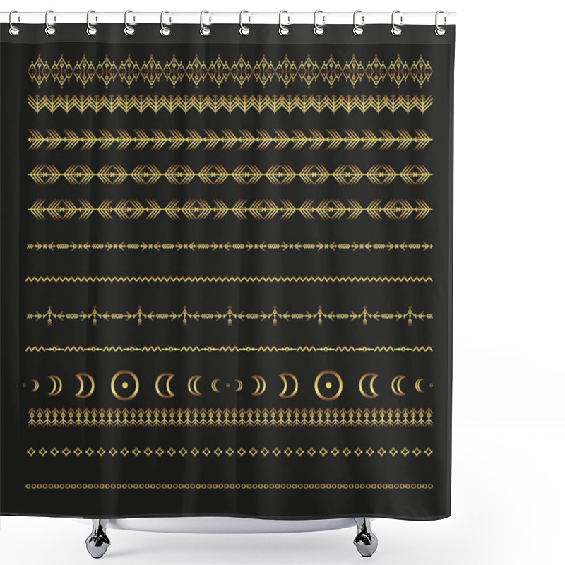 Personality  Ethnic Line Ornaments. Tribal Design Shower Curtains