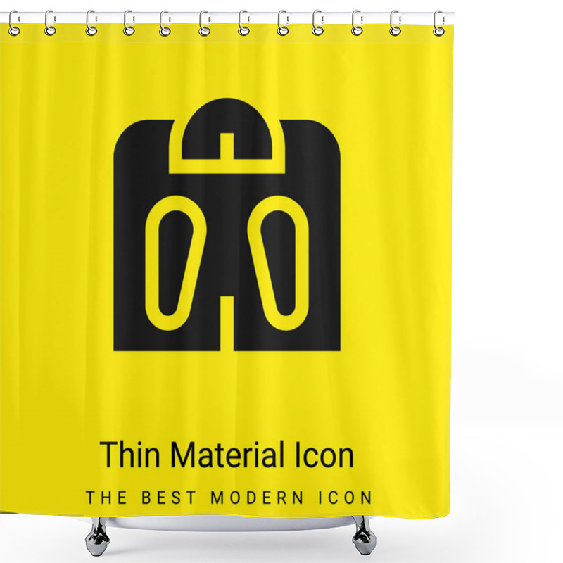 Personality  Bathroom Scale Minimal Bright Yellow Material Icon Shower Curtains