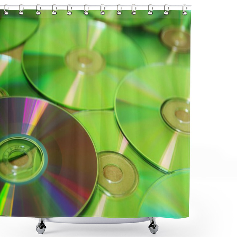 Personality  Green CDs Shower Curtains