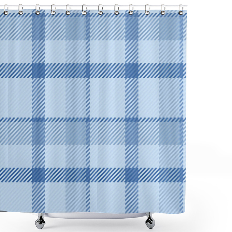 Personality  Elegant Blue And Light Blue Plaid Pattern.  Subtle Texture Adds Depth. Ideal For Textile Designs, Website Backgrounds, Or Packaging. Creates A Sophisticated And Calming Aesthetic. Shower Curtains