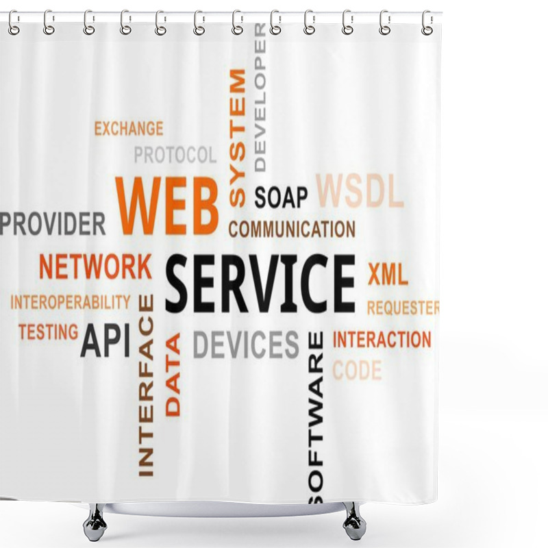 Personality  Word Cloud - Web Service Shower Curtains