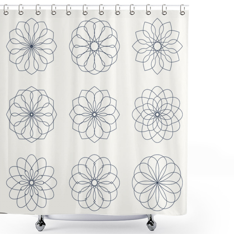 Personality  Simple Geometric Ornaments. Shower Curtains