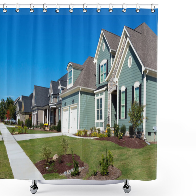 Personality  Street Of Residential Houses Shower Curtains