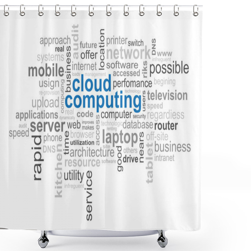 Personality  Cloud Computing Word Shower Curtains