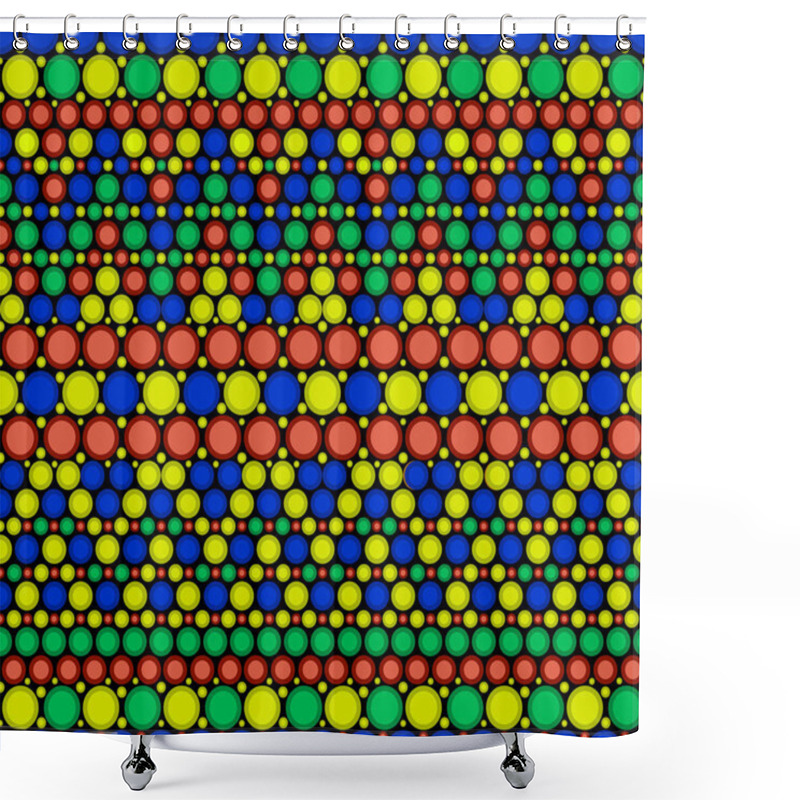 Personality  Australian Dot Pattern. Australian Aboriginal Geometric Art Conc Shower Curtains