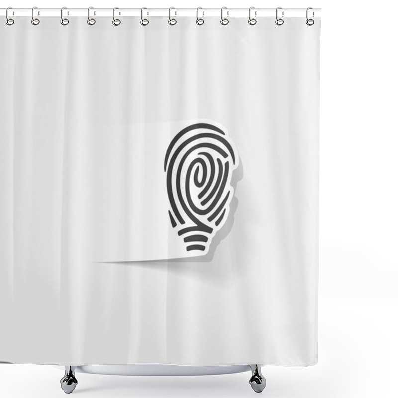 Personality  Realistic Design Element: Fingerprint Shower Curtains