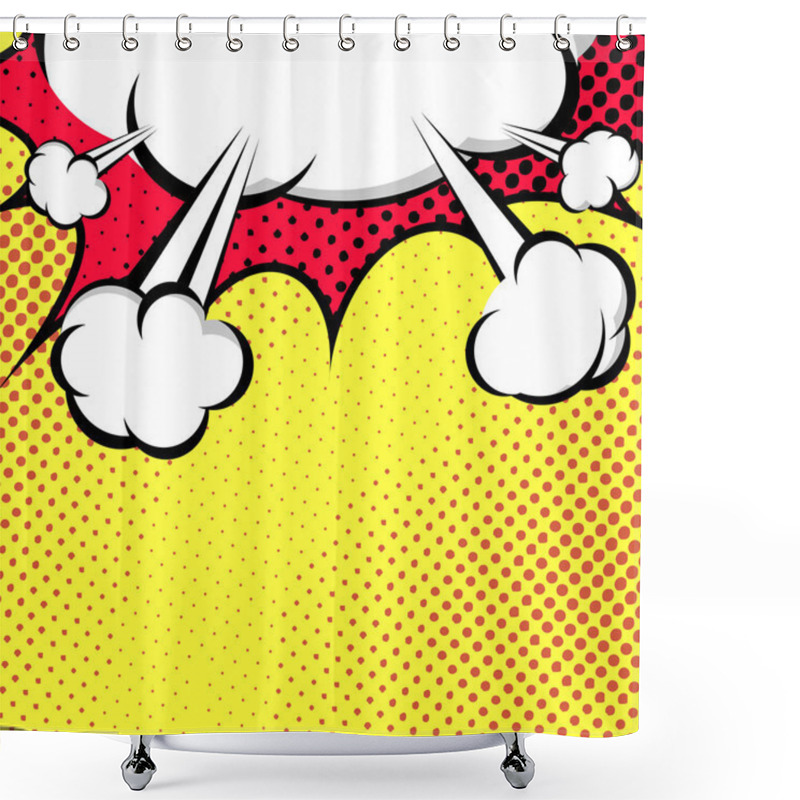 Personality  Hanging Speech Bubble Cloud Shower Curtains