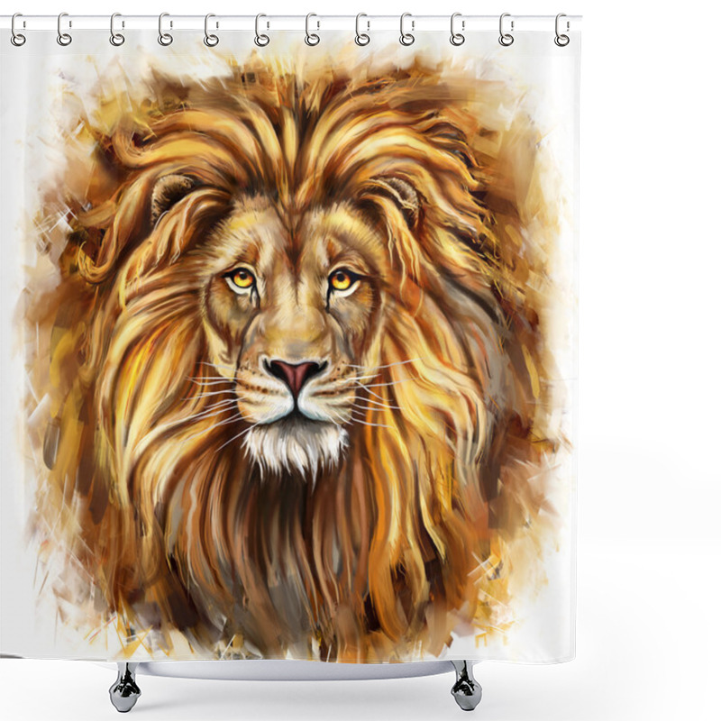 Personality  King Lion Aslan Shower Curtains