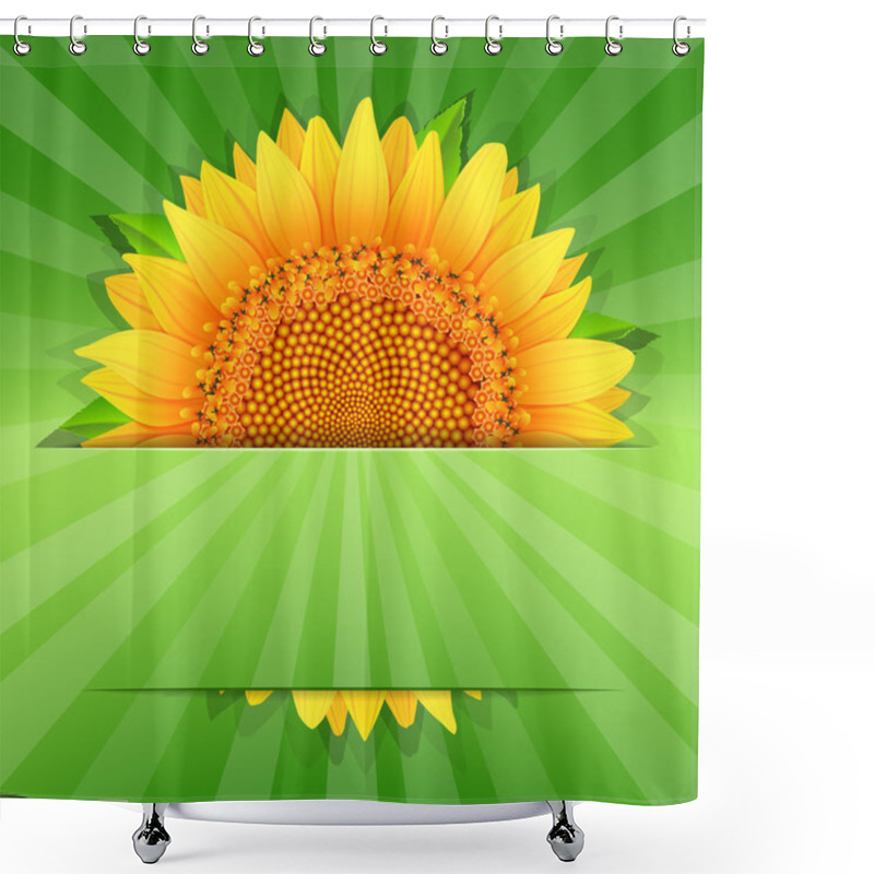 Personality  Summer Sunflower Poster Template Shower Curtains