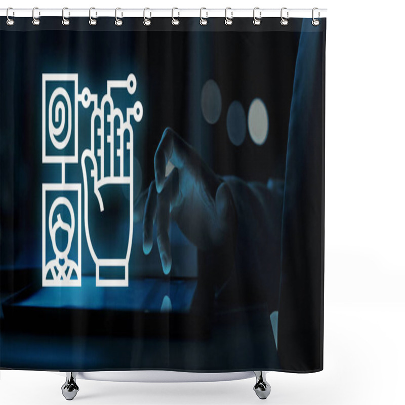 Personality  Biometric Authentication Revolutionizing Digital Security Shower Curtains