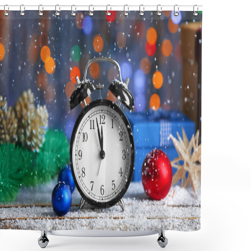 Personality  Retro Alarm Clock   Shower Curtains