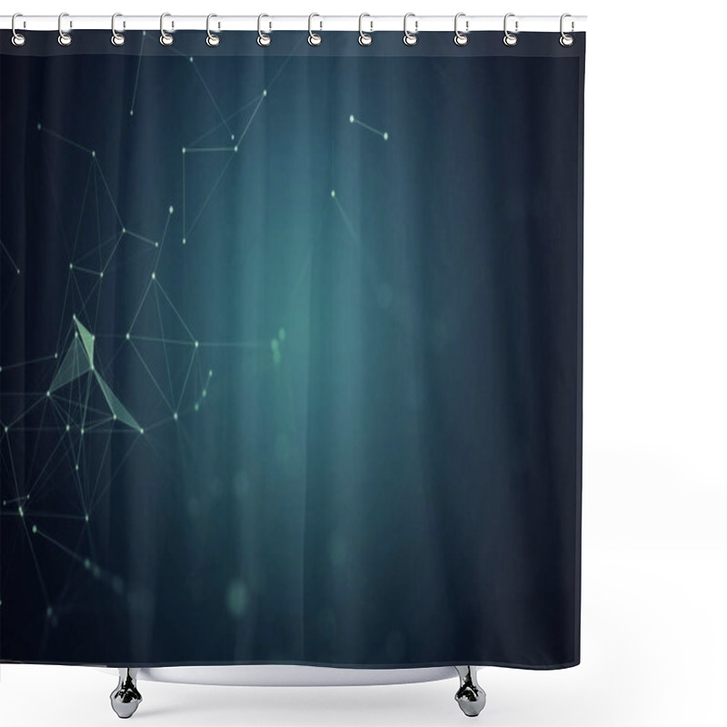 Personality  Data Visualization In Form Of Polygonal Shapes  Shower Curtains