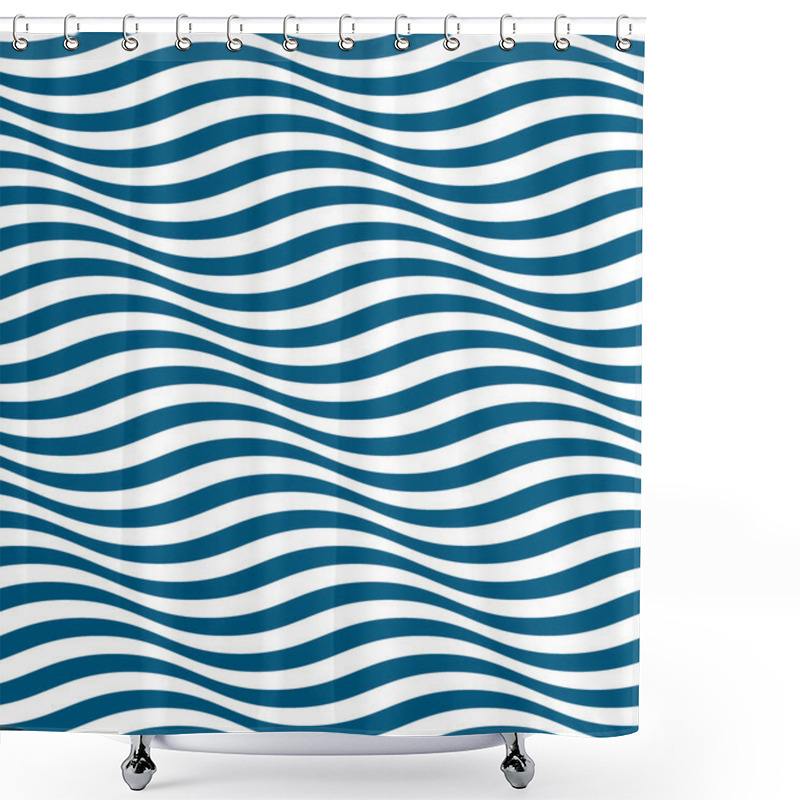 Personality  Wave Seamless Pattern Shower Curtains