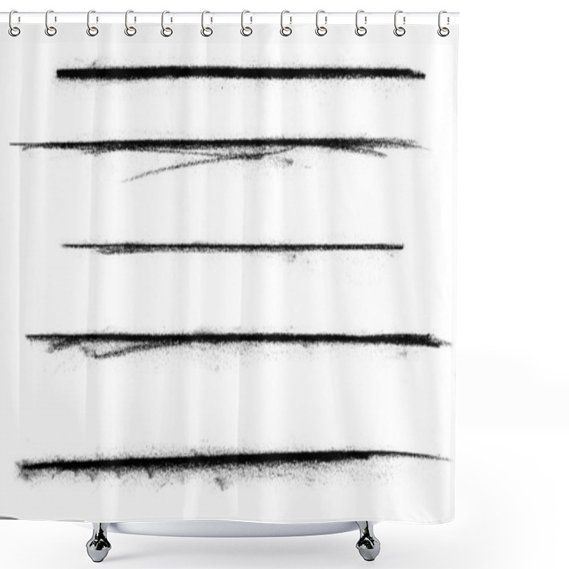 Personality  Five Charcoal Marks Shower Curtains