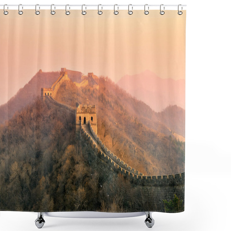 Personality  Great Wall Sunset Shower Curtains