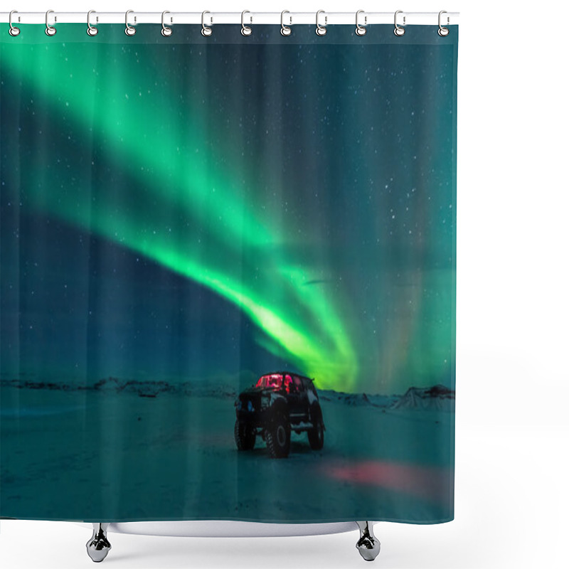 Personality  Northern Lights In Iceland Shower Curtains