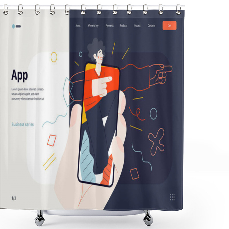 Personality  Business Topics - Application, Web Template Shower Curtains