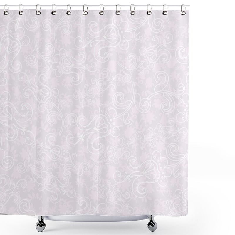 Personality  Tender Floral Seamless Pattern Shower Curtains