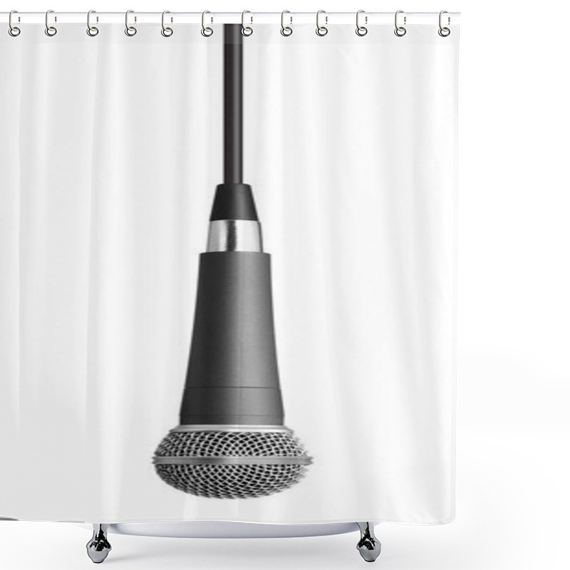 Personality  Microphone Hanging From Above Shower Curtains