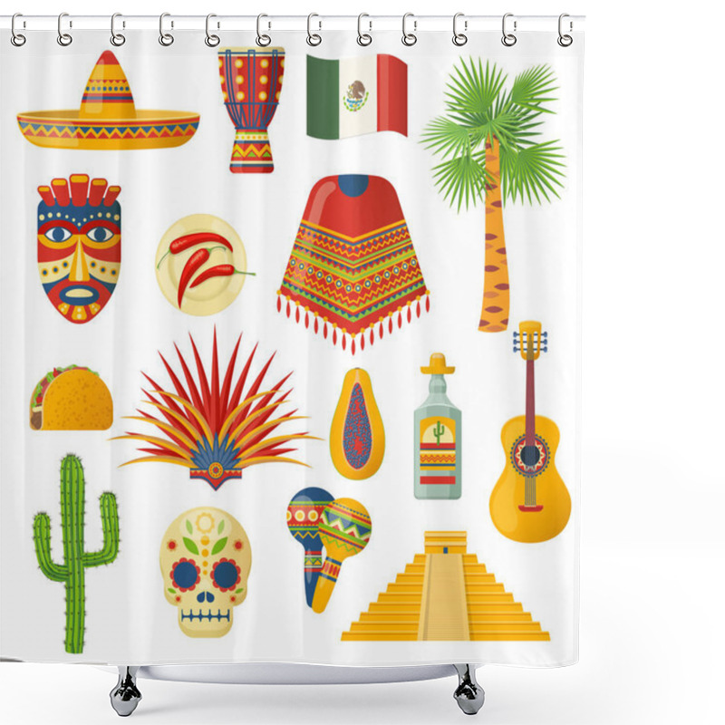 Personality  Carnival Masquerade In Mexico. Holiday With Costumes, Music, Culture, Traditions. Shower Curtains