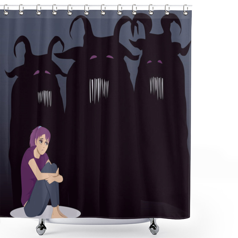 Personality  Monsters Of Your Soul Shower Curtains