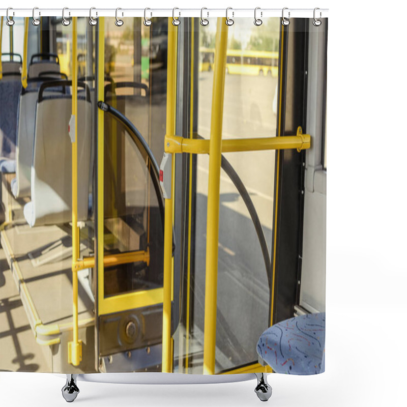 Personality  City Bus Interior Shower Curtains