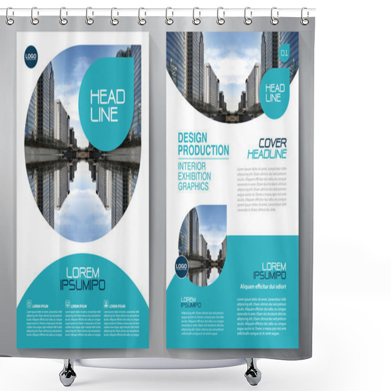 Personality  Business Brochure Flyer Design A4 Template Shower Curtains