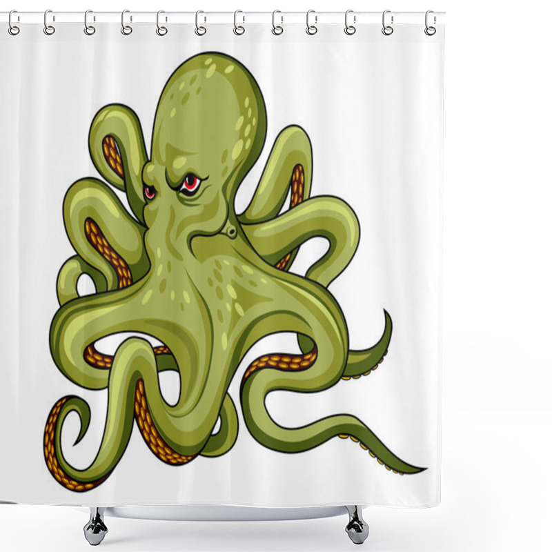 Personality  Danger Octopus Shower Curtains