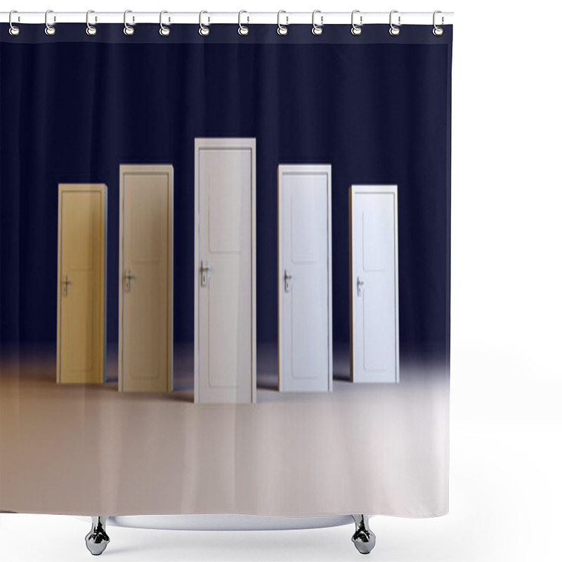 Personality  Doors Shower Curtains