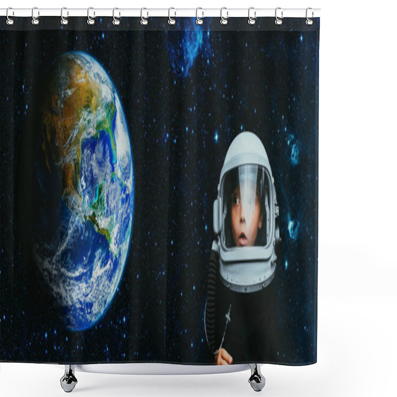 Personality  Small Child Wants To Fly An Airplane Wearing An Airplane Helmet Shower Curtains