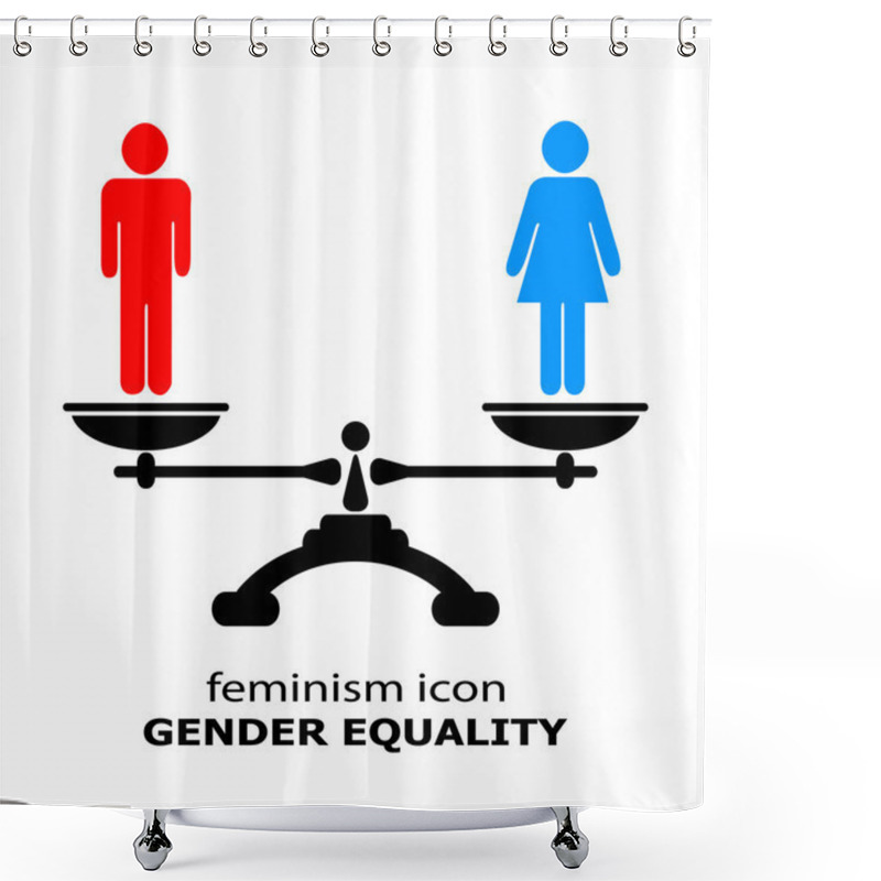 Personality  Gender Equality Icon Shower Curtains