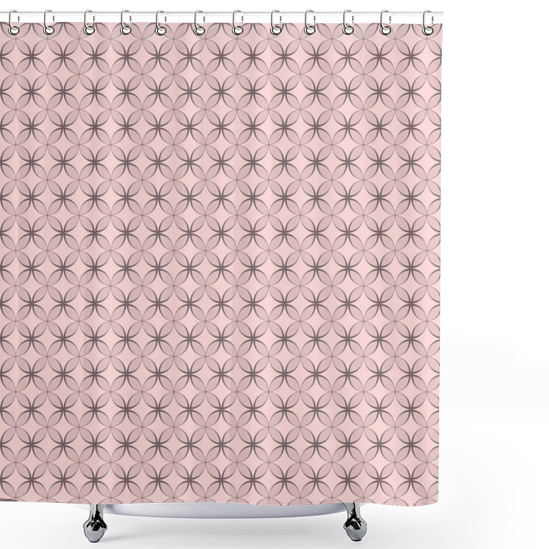 Personality  Seamless Geometric Pattern Made With Monochrome Elements Shower Curtains