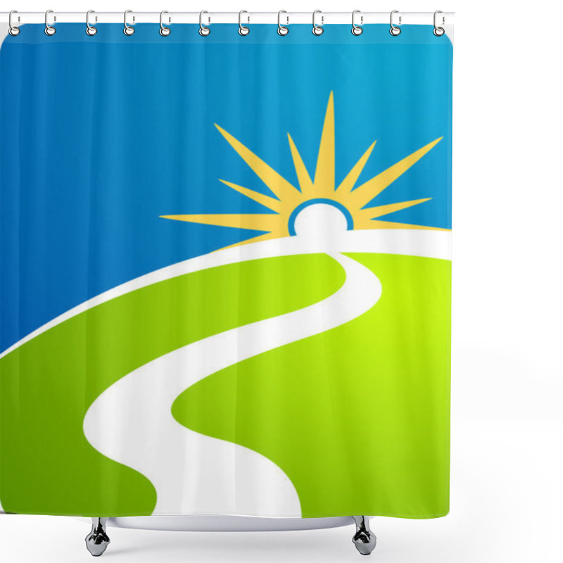 Personality  Road Path Shower Curtains