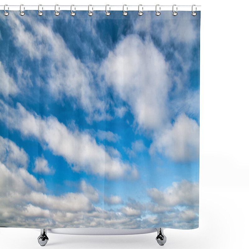 Personality  Blue Sky With Clouds, Freedom And Holiday Concept Shower Curtains