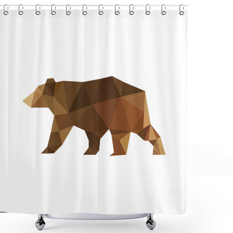 Personality  Design With Origami Bear Shower Curtains