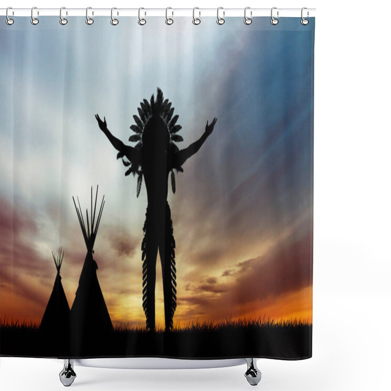 Personality  Native American Indian Shower Curtains